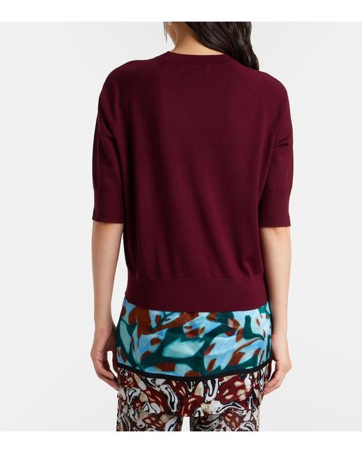 Dries Van Noten Red Wool Sweater
