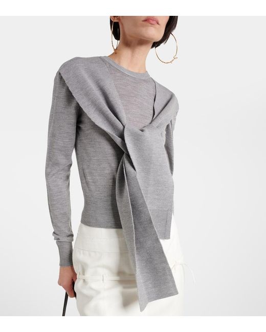Jacquemus Gray Pullover Le Pull Rica Aus Einem Wollgemisch