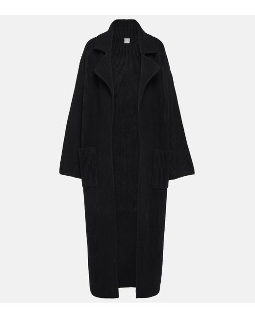 Totême  Black Wool-blend Coat