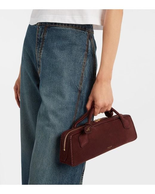 Alaïa Red Le Teckel Small Suede Clutch