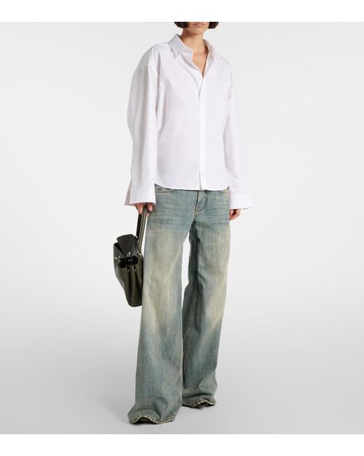 Balenciaga White Cotton Poplin Shirt