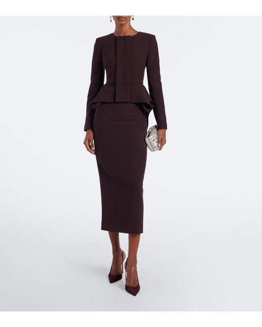 Roland Mouret Purple Crepe Pencil Skirt