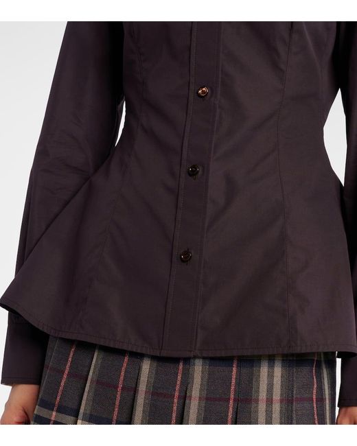 Burberry Purple Eliza Cotton Poplin Shirt