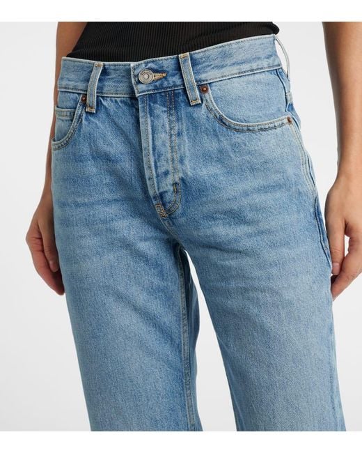 Jeans Bootcut A Vita Media di Saint Laurent in Blue