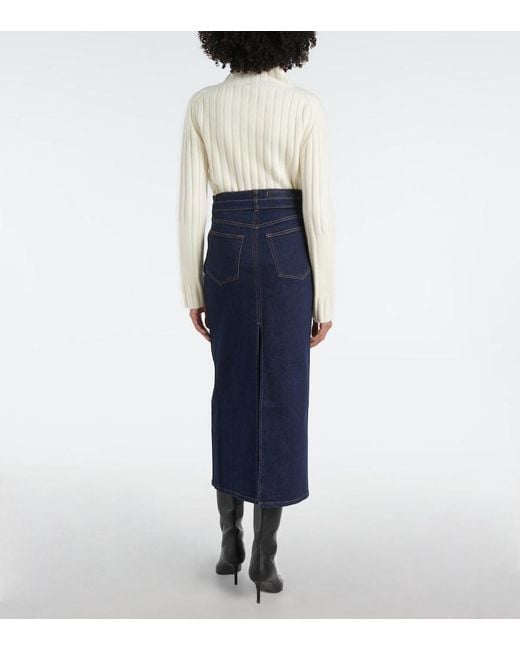 Proenza Schouler Blue Calder Denim Midi Skirt