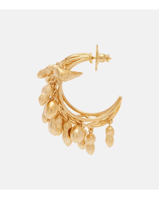 Givenchy Metallic Lucky Charms Hoop Earrings