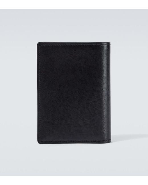 Saint Laurent Black Cassandre Leather Bifold Wallet for men
