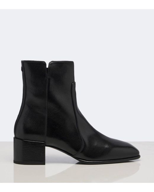 Jimmy Choo Black Eliot Leather Ankle Boots
