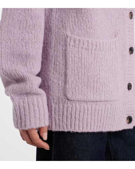 Dries Van Noten Pink Alpaca And Wool-Blend Cardigan