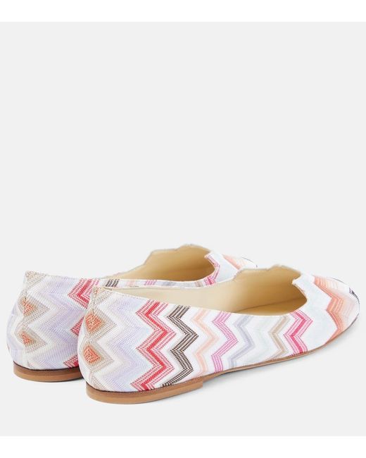 Missoni Pink Zig Zag Ballet Flats