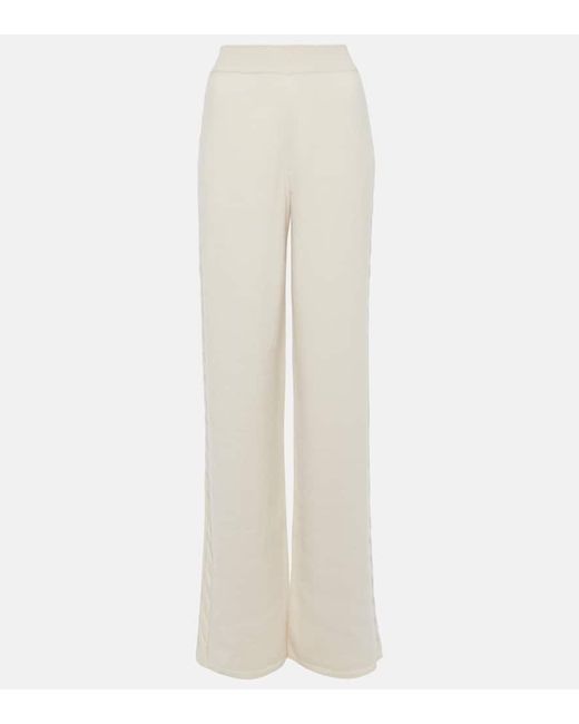 Pantaloni Napier in cashmere di Loro Piana in White