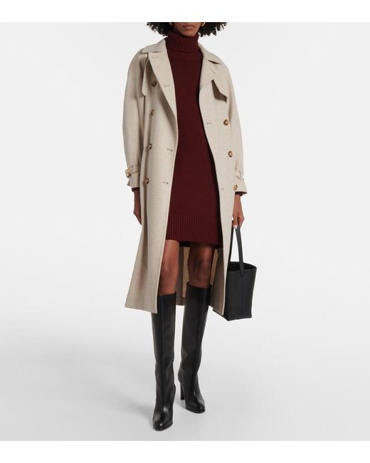 Max Mara Red Trudy Virgin Wool Turtleneck Minidress