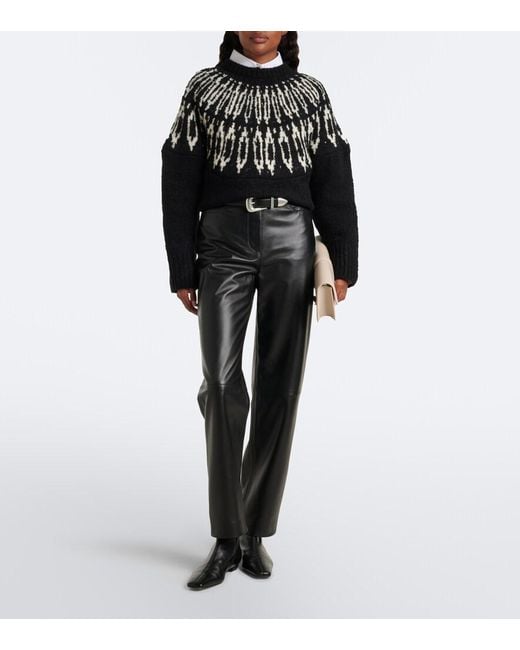 Altuzarra Black Coleman Fair Isle Wool Sweater