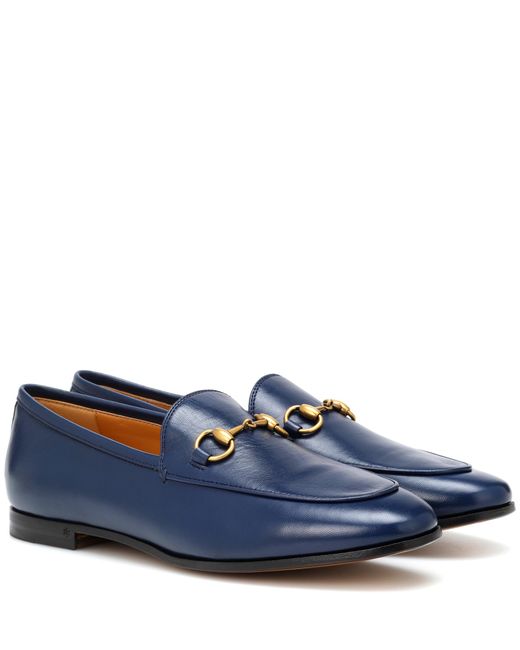 Gucci Blue Leather Loafers