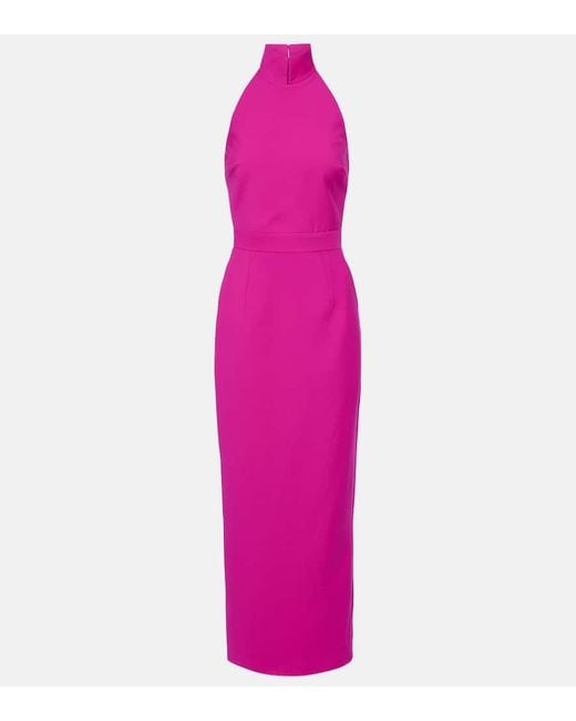 The New Arrivals Ilkyaz Ozel Pink Halterneck Maxi Dress