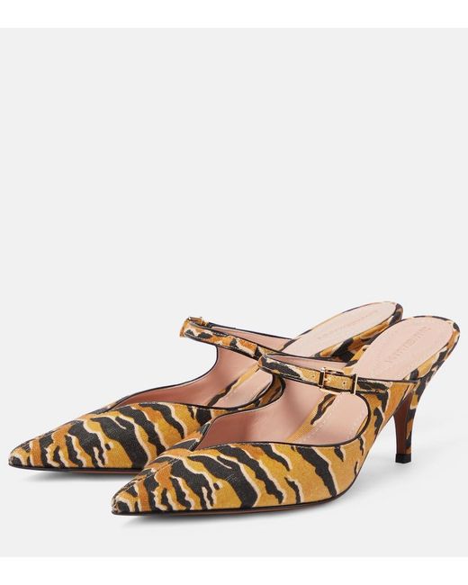 Zimmermann Natural Aura Printed Mules