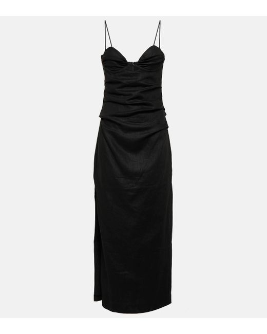Sir. The Label Black Noemi Linen Maxi Dress