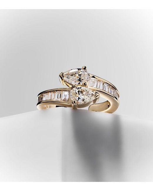 Anita Ko White Saturn 18Kt Ear Cuff With Diamonds