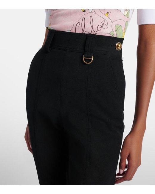 Chloé Blue Embellished Slim Pants