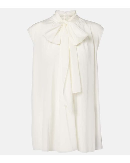 Dolce & Gabbana White Top Aus Einem Seidengemisch