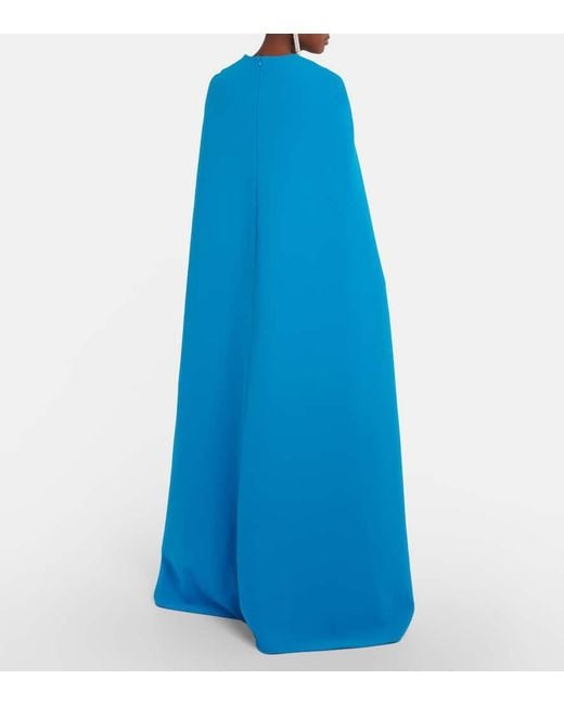 Safiyaa Blue Maxikleid Aus Crepe