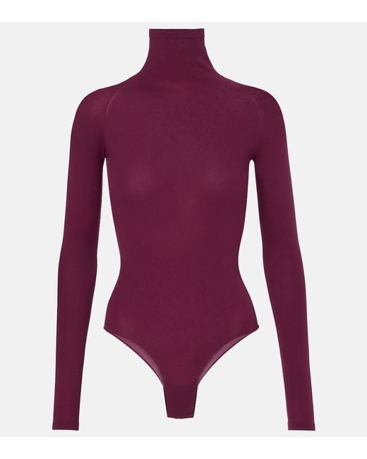 Alaïa Purple Second Skin Bodysuit