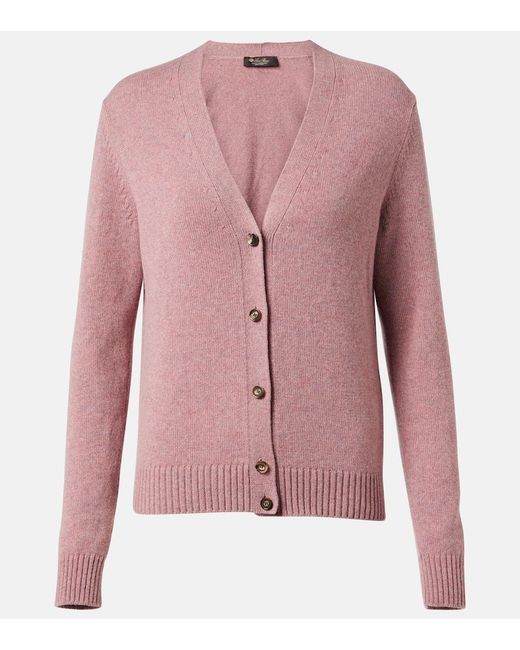 Loro Piana Pink Parksville Cashmere Cardigan