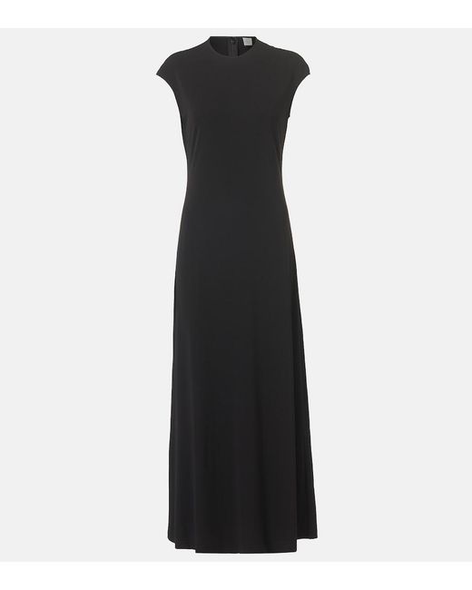 Totême Black Jersey Maxi Dress