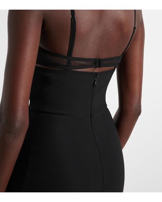 Nensi Dojaka Black Crepe Minidress