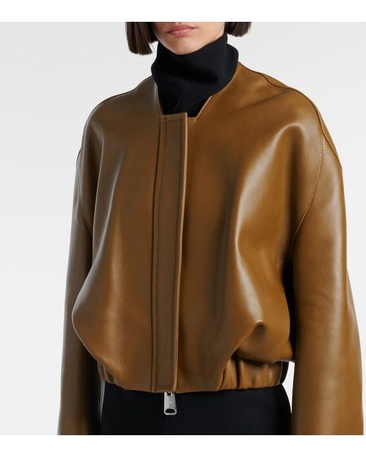 Khaite Natural Cordan Leather Jacket