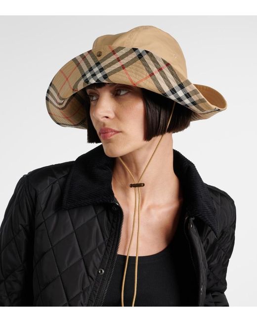 Cappello Check di Burberry in Metallic