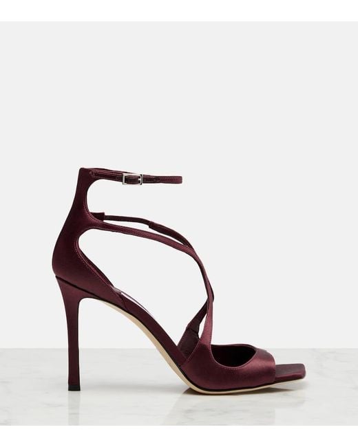 Jimmy Choo Purple Azia 95 Satin Sandals