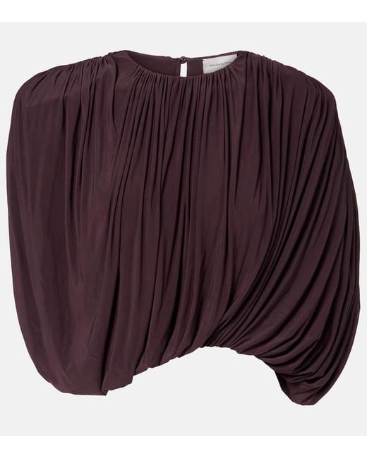Magda Butrym Purple Asymmetric Draped Top