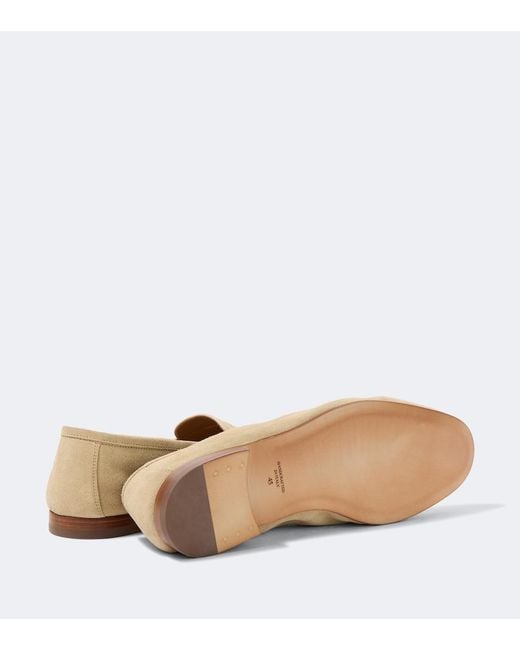 Frescobol Carioca White Leme Suede Penny Loafers for men