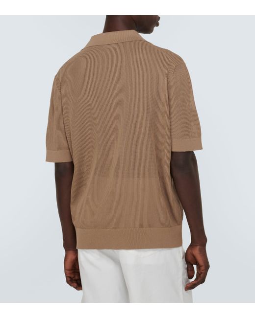 Dolce & Gabbana Brown Cotton Polo Shirt for men