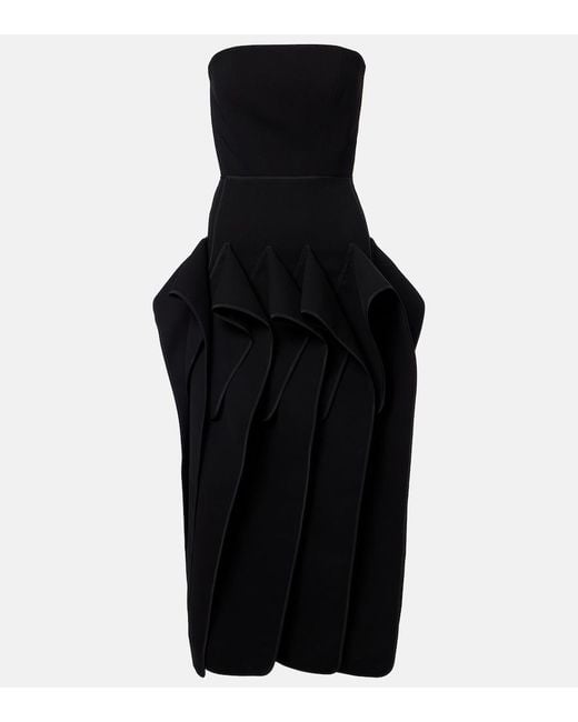 Maticevski Black Breakout Draped Midi Dress