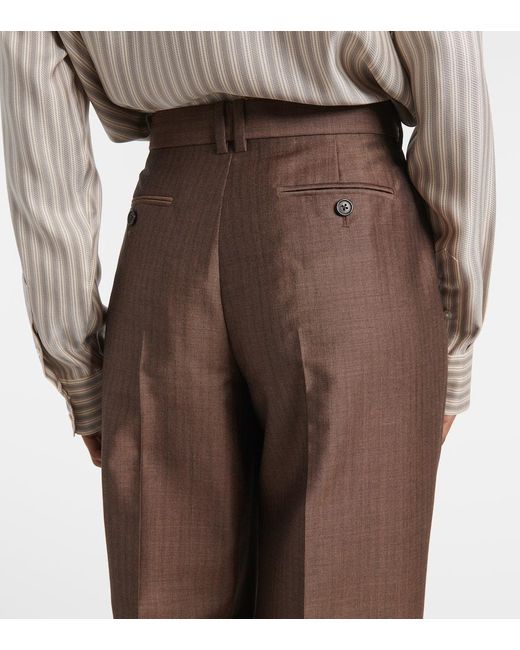 The Row Brown Gerade Hose Norbert Aus Mohair Und Wolle