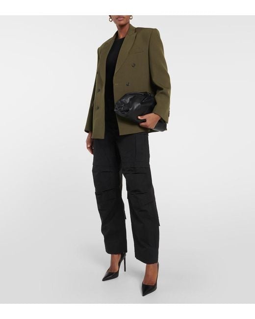 Wardrobe NYC Green Double-breasted Virgin Wool Blazer