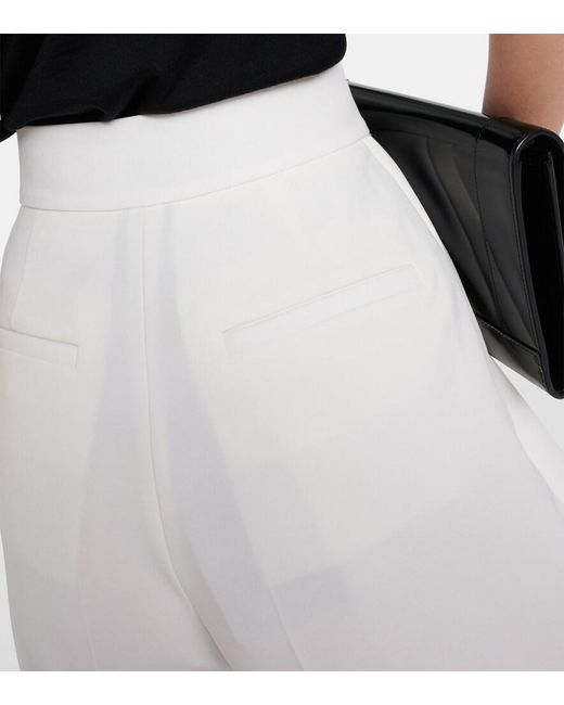 Max Mara White Ercole Cady Straight Pants