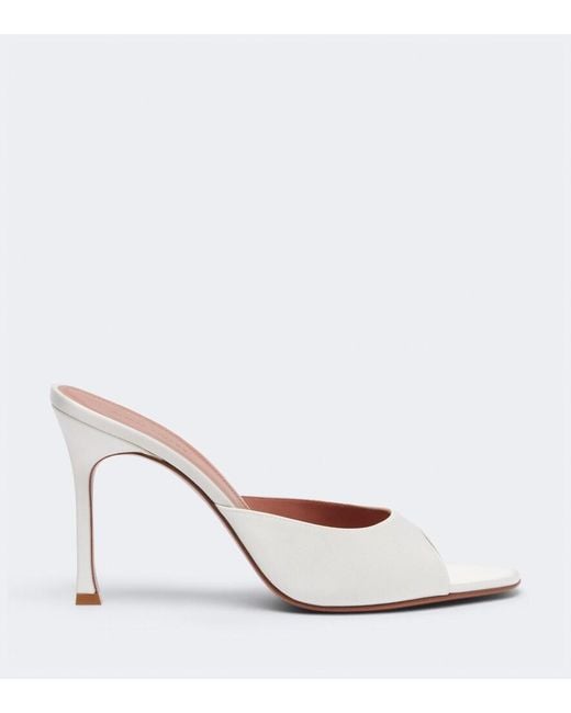 AMINA MUADDI Pink Alexa Satin Mules
