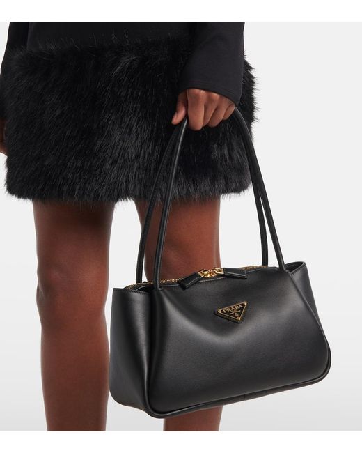 Prada Black Medium Leather Darling Shoulder Bag