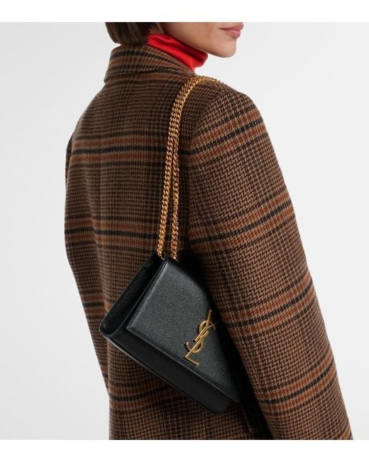 Saint Laurent Black Kate Monogram Small Leather Shoulder Bag