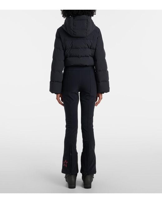 Perfect Moment Blue Polar Flare Down Ski Suit