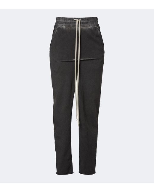 Rick Owens Black Drkshdw Sliced Pillar Cotton Midi Skirt