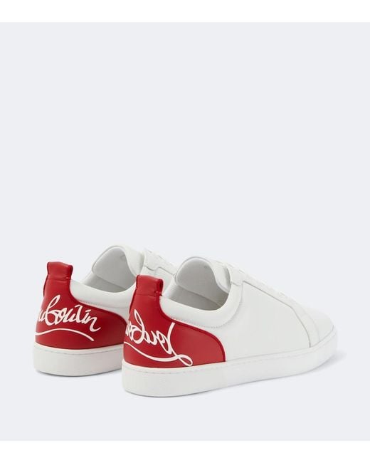 Christian Louboutin White Fun Louis Junior Leather Sneaker for men