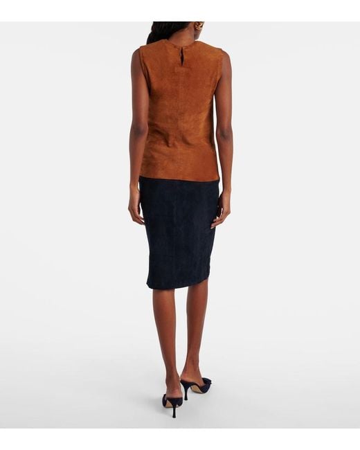 Stouls Brown Miuccia Suede Top