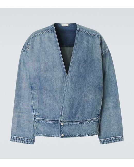 Fear Of God Blue Faded Denim Jacket for men