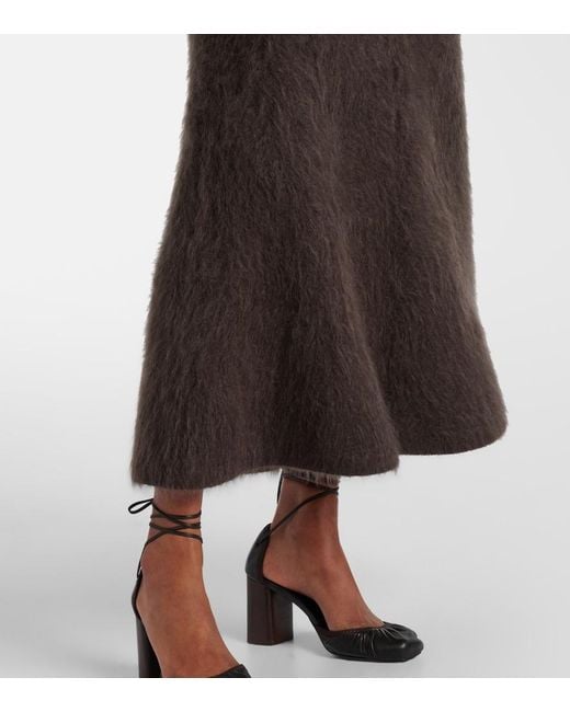 Lisa Yang Brown Asta Cashmere Maxi Skirt
