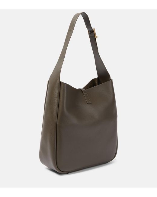 Saint Laurent Brown Le 5 A 7 Large Leather Shoulder Bag