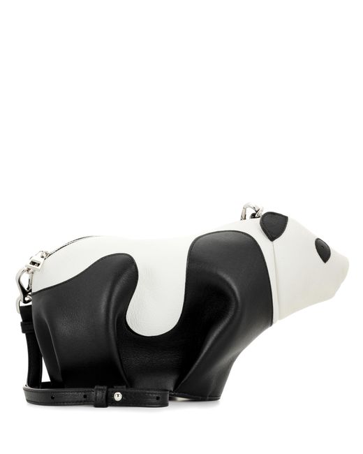Loewe Black Leather Panda Mini Shoulder Bag